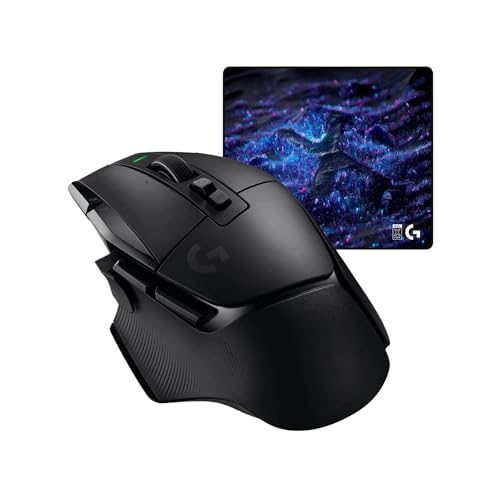 Image of Logitech G502 X Lighstspeed Wireless Gaming Mouse + 10th Anniversary Mousepad Bundle - Black