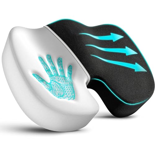DAAMZ Cojín Coxis de Gel - Cojín Silla Oficina - Antiescaras - Cojin Coche Conductor, Ciatica, Cojin Coxis Ortopedico - Cojín Portatil - Funda Lavable