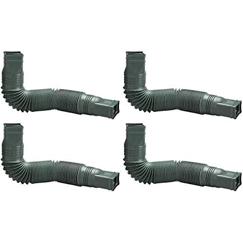 Flex-Drain 85011 Downspout Extension, Green (Four Pack) Cover