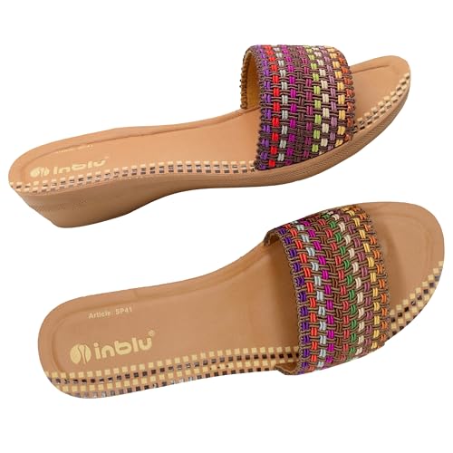 Image of inblu Stylish Fashion Slipper for Women | Comfortable | Lightweight | Anti Skid | Casual Office Footwear (SP41 BLACK)