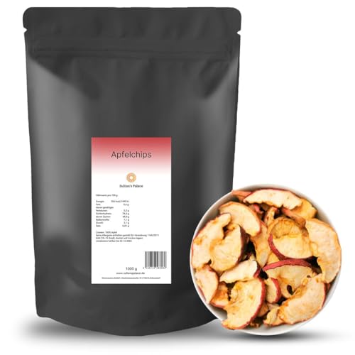 Sultans Palace Knusprige Apfelchips 800g Deutscher Jonagold Idealer Snack Vegan - Glutenfrei Ungeschwefelt - 100% Natürlicher Fruchtsnack für Kinder & Erwachsene