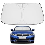 Front Windshield Sun Shade Foldable Sunshade Protector Custom Fit 2019-2025 BMW 3-Series 3 Series 330i Luxury, Sport Line, M Sport, M340i Sedan Accessories 2026 Upgrade