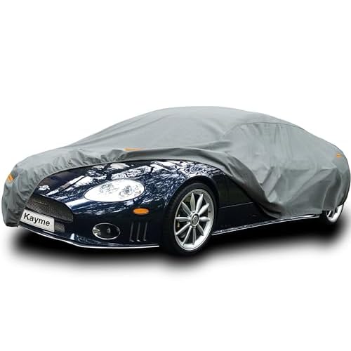 Kayme Heavy Duty Car Cover Custom Fit Spyker C8 (2009-2025) Waterproof All Weather for Automobiles, Full Exterior Covers Sun Rain UV Protection.（Deliver About 3-10 Days） grey Custom Fit Spyk