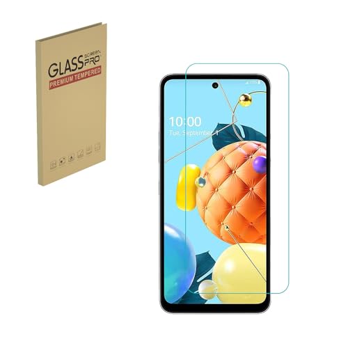 HYGMOCC Protector de pantalla para LG Q52 / K42 / K52 / K62 Protector de pantalla de cristal templado HD 9H Dureza Funda amistosa Fácil instalación Anti-arañazos Sin burbujas (1 unidad)
