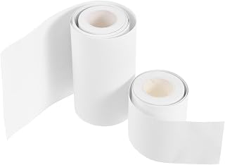 SEWACC 2pcs Writable Blank Adhesive Craft Tape for Journaling and Scrapbooking, White Creative Paper Tape Set for Students, 5cm×5m 10cm×5m, DIY Art Supplies for Planners and Travel