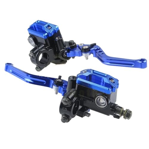 のためにホンダバイクハンドルバーマスターシリンダーレバーハンドル油圧ブレーキポンプクラッチ7/8 "22mm用(Blue)