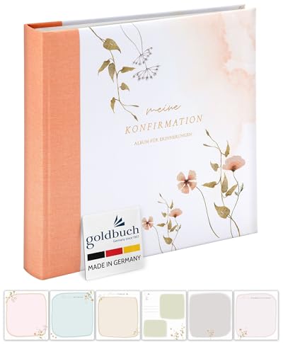goldbuch 03 039 Fotoalbum Konfirmation Blütenzauber, Album 25 x 25 cm, Fotobuch 44 weiße Seiten mitâ€¦ – Miniatur
