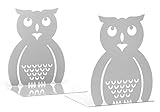 Whitmor Owl Bookends, Set of 2, Gray