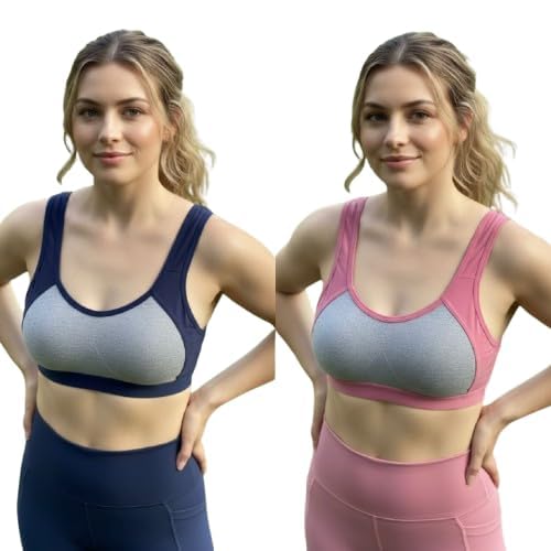 davina fashions Women's High Impact Non Padded Everyday Sports Bra for Women's and Girls(Pack of 2) Random Colours as per Availability-picture-34