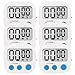 6 Pack Small Digital Kitchen Timer Magnetic Back And ON/OFF Switch,Minute Second Count Up Countdown