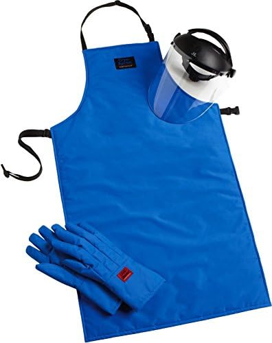 Cryo-Protection Safety Kit: 1 Small Pair Mid-Arm Waterproof Cryo-Gloves, 1 42" Cryo-Apron, 1 Cryo-Protection Face Shield