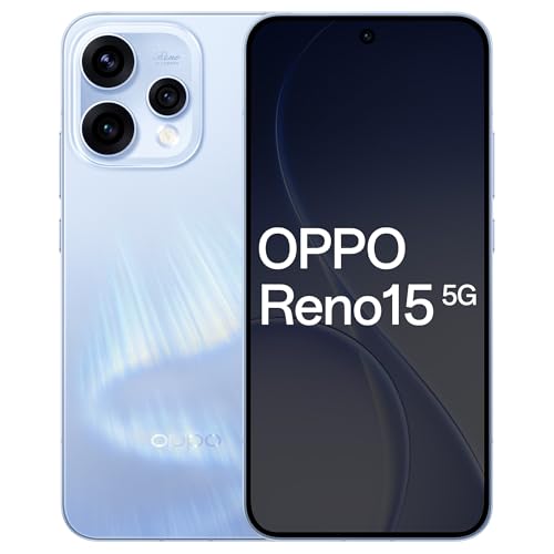 Image of Oppo Reno15 5G (Aurora Blue, 8GB RAM, 256GB Storage) Without Offers