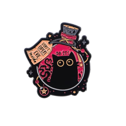 ROSTIVO Black Cat Do It! Pin Magical Potion Bottle Design with Cute Cat Character Ideal for Halloween & Fun Collectibles