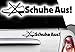 HR-WERBEDESIGN 1x Schuhe aus LKW Aufkleber Warnung Truck Hinweiß Sticker Achtung Info