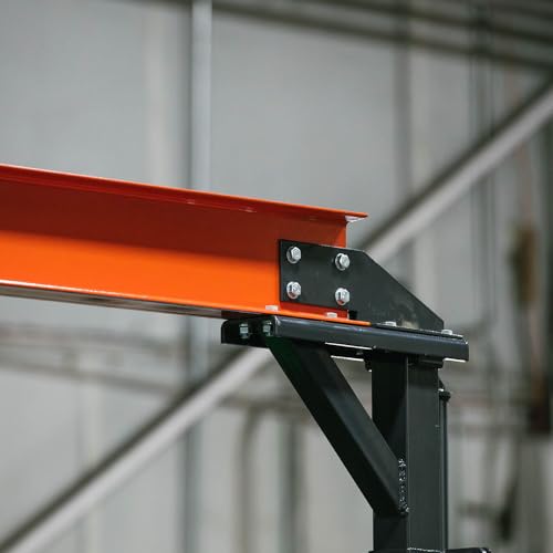 Titan Attachments Telescoping Gantry Crane, 1 Ton Capacity, Shop Hoist Lift Rated 2,000 LB, Portable Design with Locking Wheels, Adjustable Height up to 12 FT, Durable Steel Construction, Frame Only