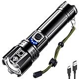 AKNEAR Rechargeable LED Flashlight 99000 High Lumens, Super Bright Flashlights with Zoomable & USB C Rechargeable & 5 Light Mode & IPX7 Waterproof, Powerful Flash Light for Home, Hiking, Camping