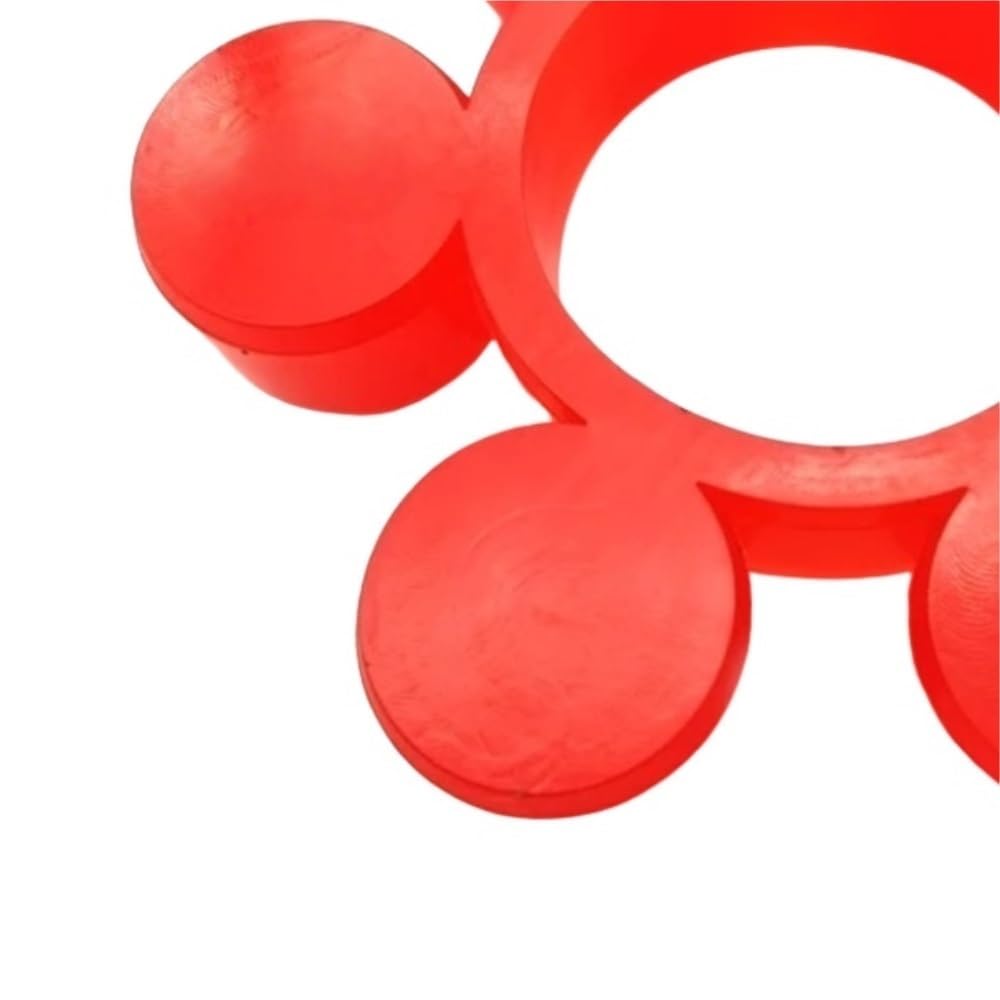 Giunto albero cuscinetto tampone flessibile, 1 pezzo cuscinetto elastico Plum Blossom for accoppiatore, tipo di accoppiamento flessibile tampone guarnizione in poliuretano(Red,295x170x50mm)