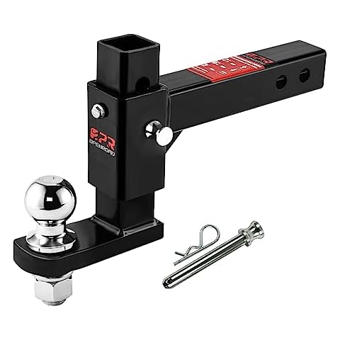 OPENROAD Adjustable Trailer Hitch Ball Mount, Fits 2-Inch Receiver, 2’’ Ball 7500LBS, 7 1/2" Drop/ 6 1/4" Rise Drop Hitch Cover