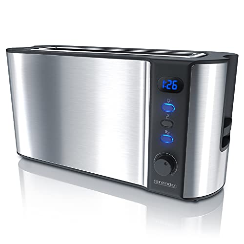 Arendo - Automatik Toaster Langschlitz - mit Defrost Funktion - warmhaltende Doppelwandkonstruktion - Automatische…