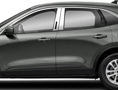 Pillar Post Stainless Steel Overlay fits 2020-2026 Ford Escape (Stainless Steel Mirror Finish) (4 Piece with Keypad Cutout)