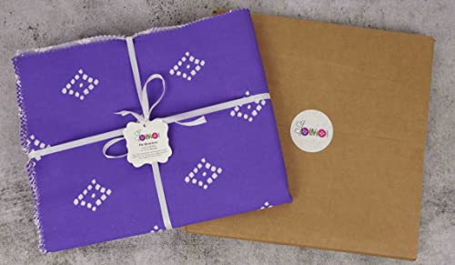 Tissu Quilting Violet et Blanc Soimoi | 8 Coupons 45x55cm