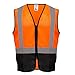 Fierce Safety ECO100OB Class 2 Economy Orange Meshed Vest w/Black Bottom and Zipper Closure | Optimal Breathability | Better Appealing Look | Intense Visibility | Meets ANSI/ISEA 107-2015 Standards