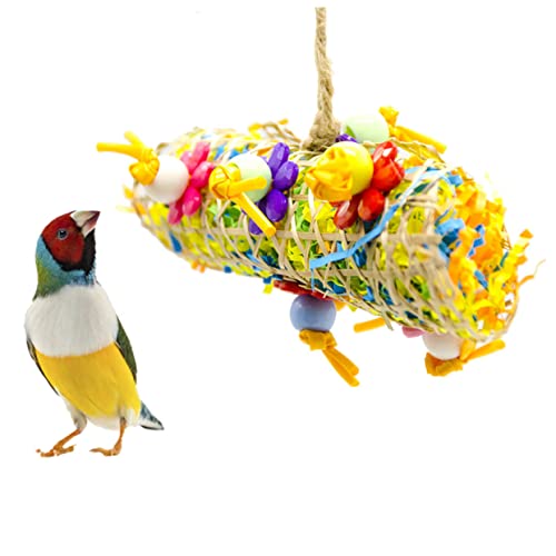 LIOOBO Weaving Parrot Natural Gnawing and Shredding Drawing Paper Tube for Birds for Cockatiel and Other Pet Birds