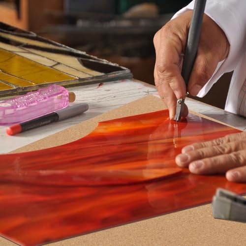 Matériel de vitrail tapis de protection 61x61 cm pour couper le verre et souder sans abîmer la table - 7