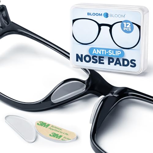 Eyeglass Nose Pads 6 Pairs Clear Silicone Anti-Slip Stick-On Pads for Glasses Sunglasses Adhesive BLOOM & BLOOM