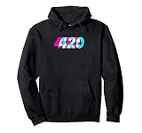 420 Kiffen Vaporwave 80s 90s Hanf Cannabis Joint Kiffer Pullover Hoodie