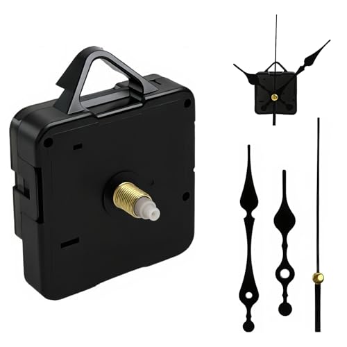 Inajoke - Kit de Mécanisme Horloge Murale Quartz Silencieux 16 mm avec Aiguilles, Mouvement Horlogerie Durable pour Réparation et DIY, Pièces de Rechange pour Cadrans Muraux Classiques et Modernes