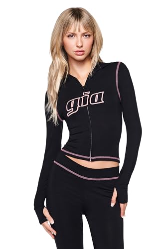 I.AM.GIA Blare Cropped Zip-Up Hoodie - Amazon Exclusive Black Colorway