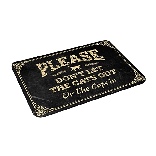 Paillasson grand format Please Don't Let The Cats Out tapis 65 x 90 cm - 3