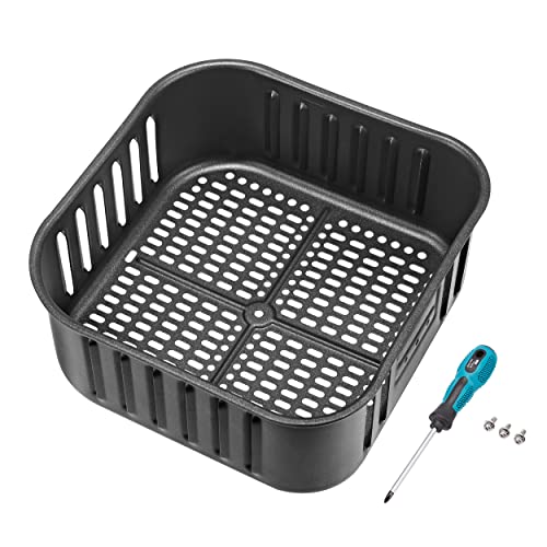 Air Fryer Replacement Basket 5.8QT for COSORI Black CP158-AF,CS158,CO158,Air Fryer Basket Replacement for Innsky Air Fryer XL 5.8 QT,Non-Stick Air Fryer Basket Replacement Parts,Air Fryer Accessories