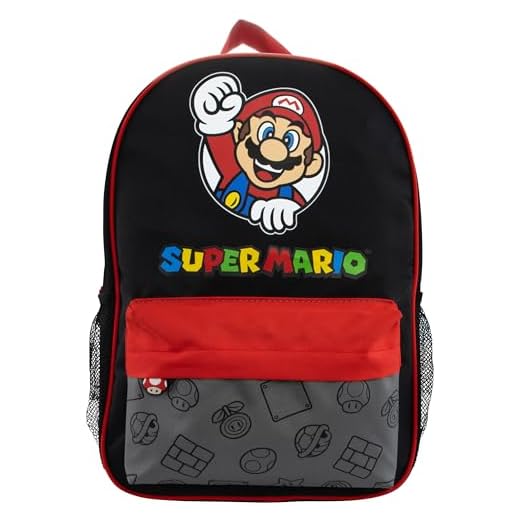 Super Mario Mochilas Mochila Escolar Niño | Bolsa chicos | Negro