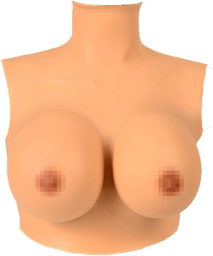 Silicone Breast Form D Cup for Mastectomy Women Artificial Breast Crossdresser (D, Inory)