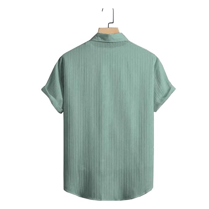 Image of Boys Regular Fit Solid Casual Shirt with Spread Collar - Comfortable Shirts
