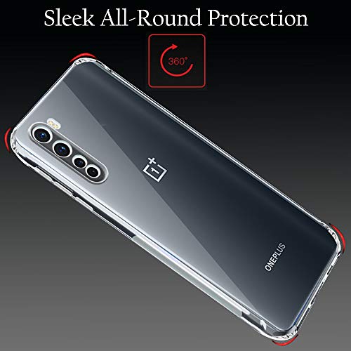 Image of TheGiftKart Back Cover Soft Case for OnePlus Nord (2020) | Best Camera Protection | Inbuilt Dust Plugs & Anti-Slip Grip | Ultra Clear Slim Back Cover Case for OnePlus Nord (Silicone, Transparent)