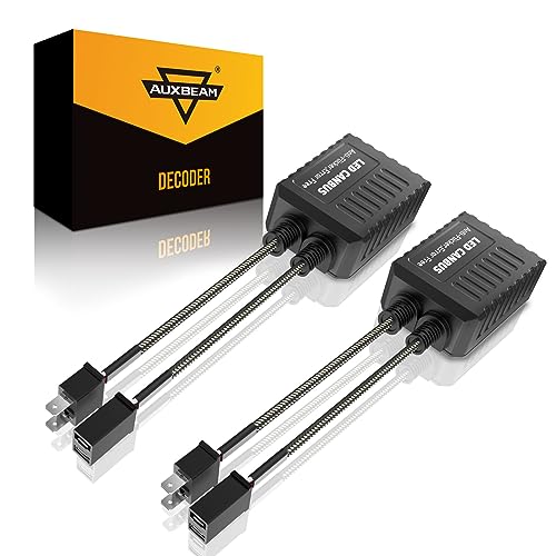 Auxbeam 2025 C20 Series H7 Light Canbus Error Free Anti Flickering Resistor Decoder, High Power Enhanced light Decoder Canbus Drivers, Pack of 2