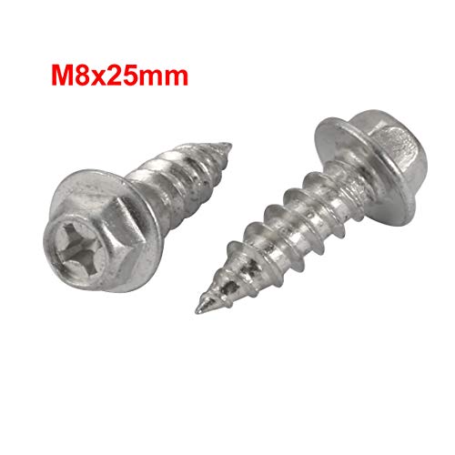 Tornillo autorroscante M8x25 mm zinc 4 piezas miniatura 3
