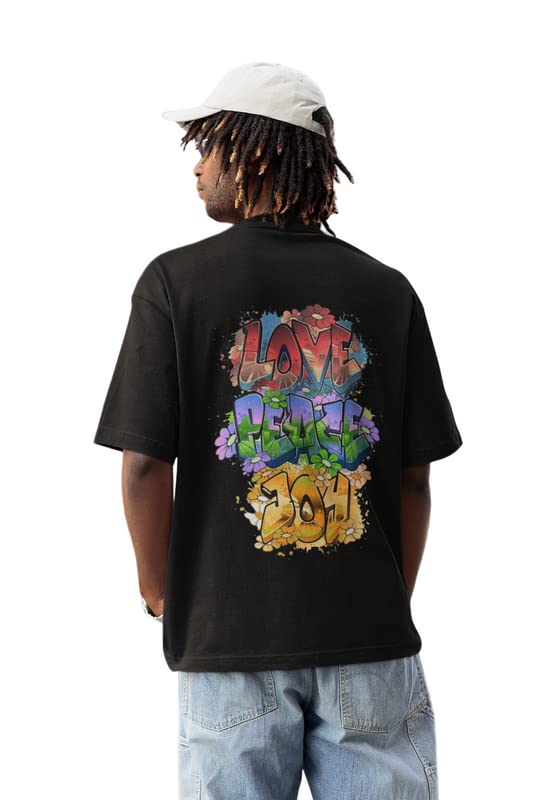 mr lootera Men's Oversized Printed T-Shirt Oversize t Shirt downshoulder Down Shoulder Drop Oversized for Men 100% Cotton