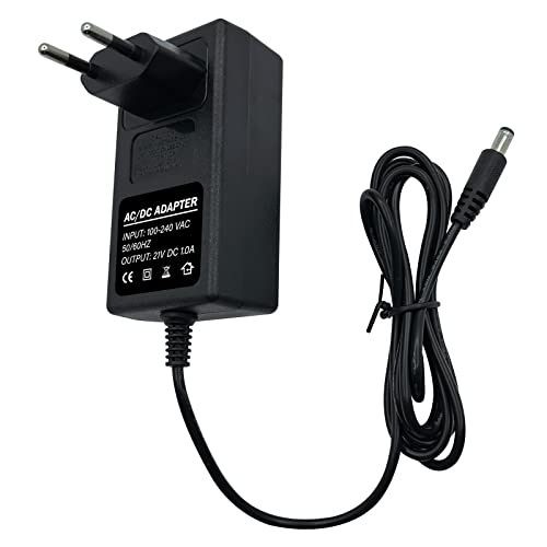 Myron 21v AC/DC Chargeur de Remplacement Compatible Pour Batterie au Lithium, Mini TronçOnneuse Sans Fil, Pistolet à Colle Chaude Sans Fil, Marteau Perforateur Rotatif Sans Fil Et Sans Balai (Original Cover