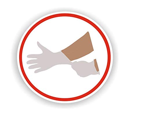 generisch 1 Stck Handschuhe tragen Handschuh anziehen Hnde Schtzen  Sicherheits Symbol Aufkleber Abziehbild (R49/3) W (25cm) : Amazon.de:  Baumarkt