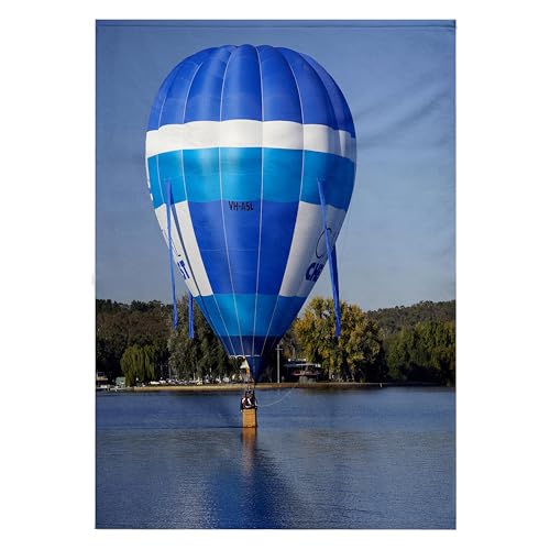 3dRose Canberra Hot Air Balloon Lake Burley Griffin Towel