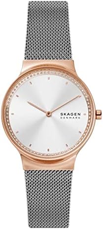 SKAGEN Freja Watch for Women, Quartz Movement with Stainless Steel or Leather Strap