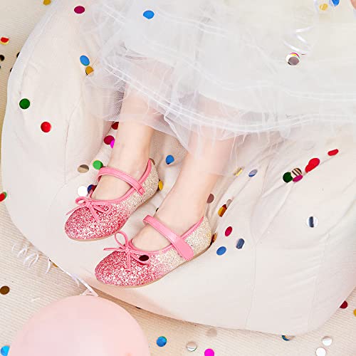 Image of Felix & Flora Toddler Flower Girl Dress Shoes - Girl Ballet Flats Party School Shoes Wedding