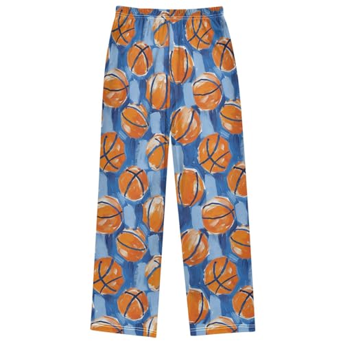 Boy's Pants Blue Basketball Jogger Pants Elastic Waist Long Bottoms Trousers with Pockets 6-14 Years 7