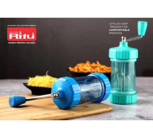 Image of RITU Snacks Maker with 21 Pieces | Sev Sancha Machine& Muruku Maker | Namkeen and Snacks Maker Set Durable & Easy to Use | Perfect for Homemade Snacks Ideal for Kitchen & Parties | Blue