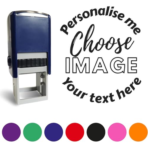 1 Personalised Customised Stamper Stamp Loyalty Packaging Impression for School Small Business Club 25MM Primary Teaching Services (Black)