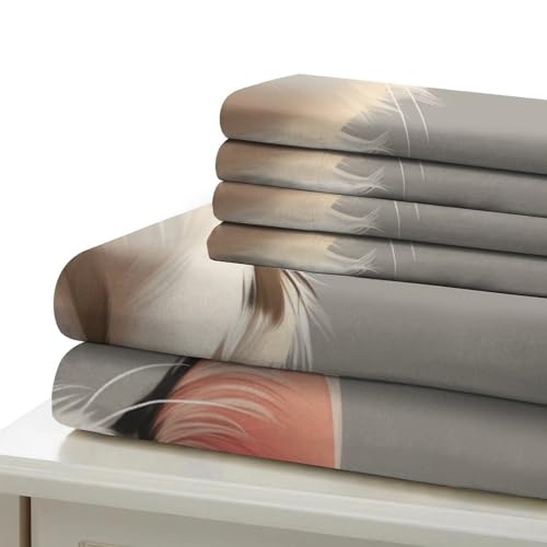 Housse de couette chat 3D avec fermeture éclair pour simplifier le lit double - 6